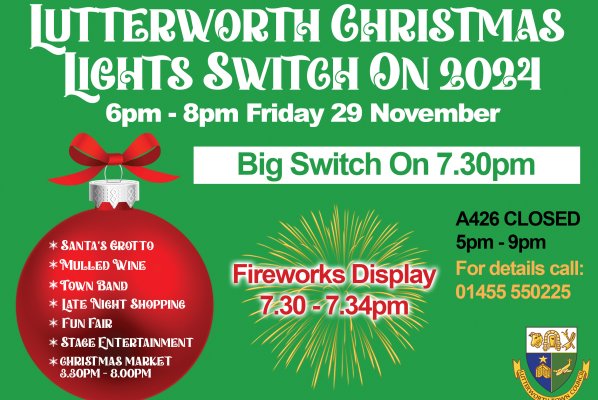 Lutterworth Christmas Lights Switch on 2024